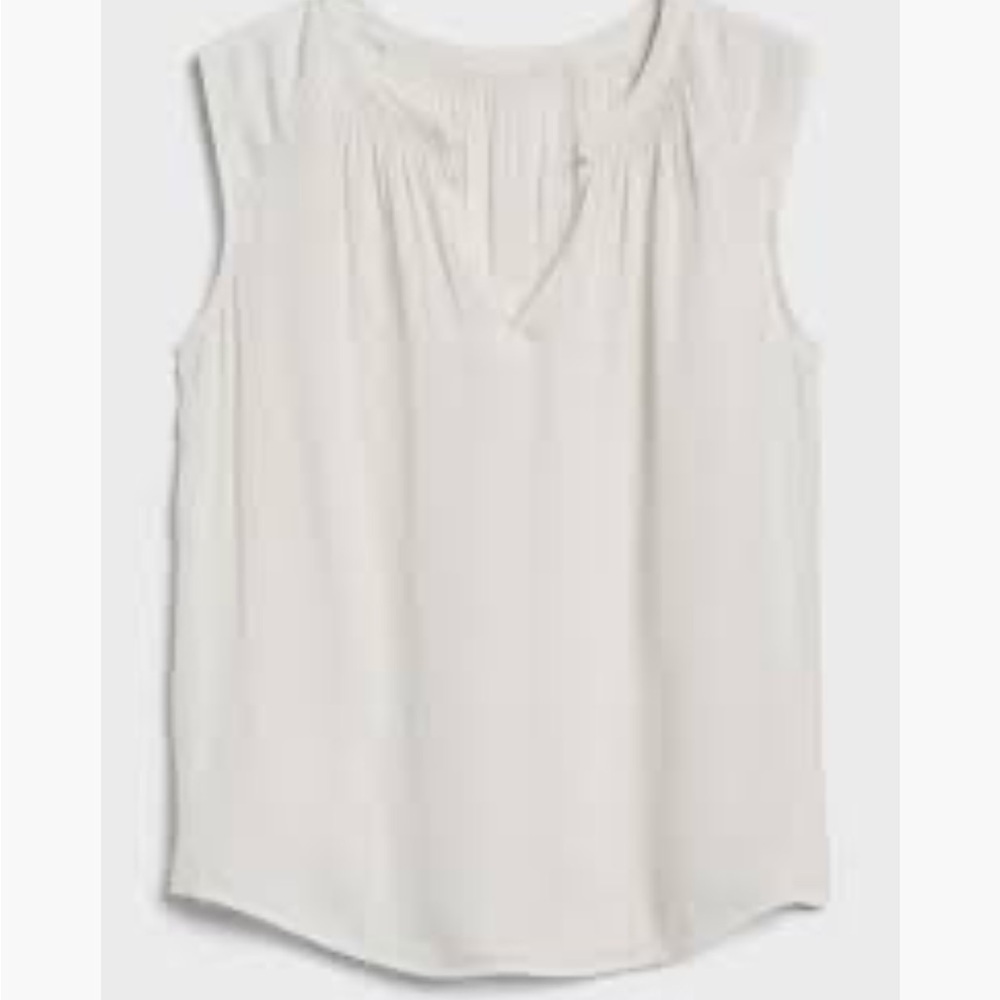 Banana Republic Smocked-Neck Blouse Size M